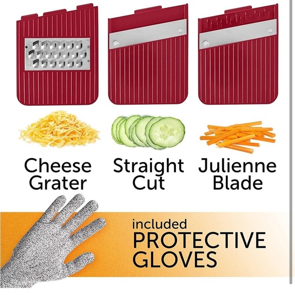 Red and White Vegetable Slicer, Used Once - Picture 3 of 6